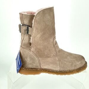 Birkenstock Womens Size 5-5.5 US 36 Uppsala Suede Shearling Boots New Taupe $195